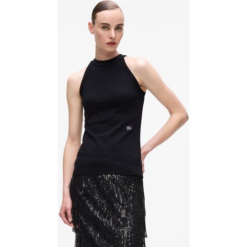 Top Avec Col Tour De Cou En Strass, , , Taille: Xs - Karl Lagerfeld - Modalova