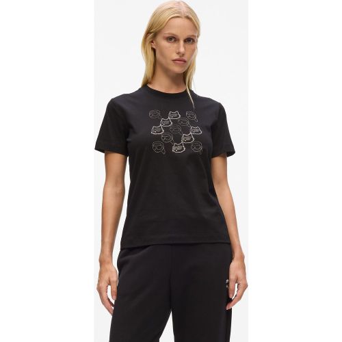 T-shirt Ikon À Strass, , , Taille: Xs - Karl Lagerfeld - Modalova