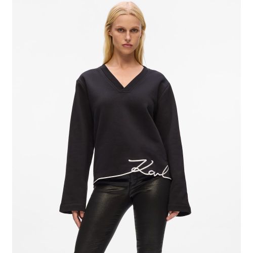 Sweat-shirt À Ourlet Signature, , , Taille: Xs - Karl Lagerfeld - Modalova