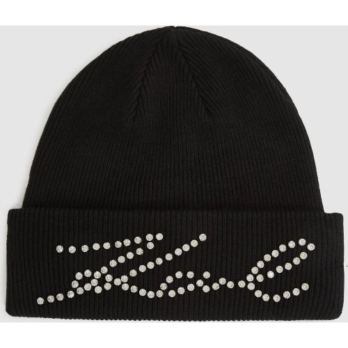 Bonnet À Strass K/signature, , , Taille: One Size - Karl Lagerfeld - Modalova