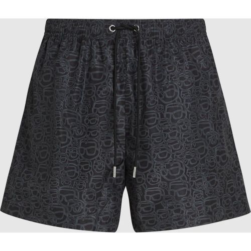 Short De Surf Court Ikon À Imprimé Intégral, , - , Taille: Xs - Karl Lagerfeld - Modalova