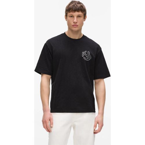 T-shirt Boxy Monogram Vieilli, , , Taille: Xs - KL Jeans - Modalova