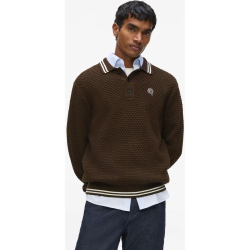 Polo Ikon Côtelé À Manches Longues, , , Taille: Xs - Karl Lagerfeld - Modalova