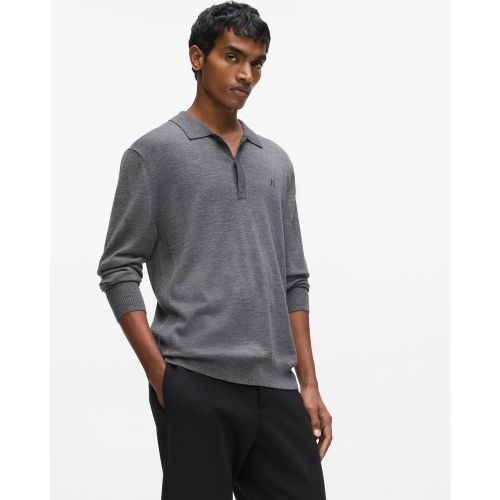 Polo À Manches Longues En Laine Mérinos, , , Taille: Xs - Karl Lagerfeld - Modalova