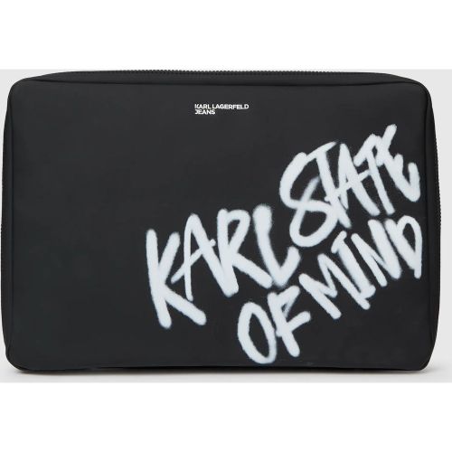 Pochette Pour Ordinateur Portable Karl Avec Citation Imprimée, , , Taille: One Size - KL Jeans - Modalova