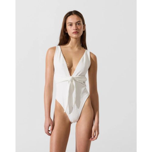 Maillot De Bain Texturé Orné De Perles Fantaisie, , , Taille: Xs - Karl Lagerfeld - Modalova