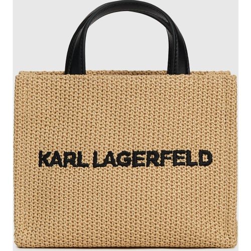 Petit Sac De Plage Carré Tissé À Logo, , , Taille: One Size - Karl Lagerfeld - Modalova