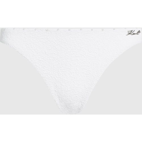 Bas De Bikini Texturé Orné De Perles Fantaisie, , , Taille: Xs - Karl Lagerfeld - Modalova