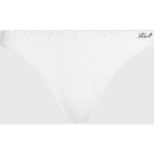 Bas De Bikini Texturé Orné De Perles Fantaisie, , , Taille: Xs - Karl Lagerfeld - Modalova