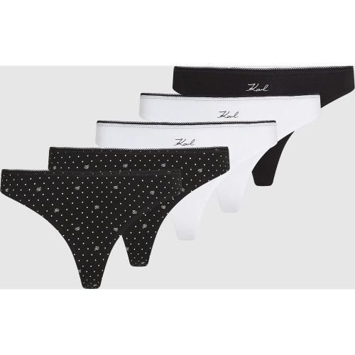 Strings Avec Imprimé À Pois – Lot De 5, , , Taille: Xs - Karl Lagerfeld - Modalova