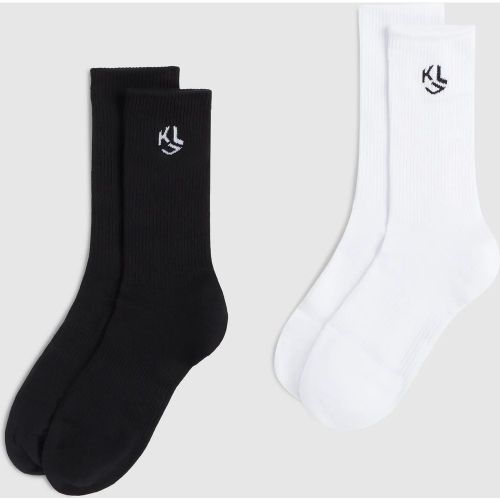 Chaussettes Mi-hautes Monogram - Lot De 2 paires, , /, Taille: One Size - KL Jeans - Modalova