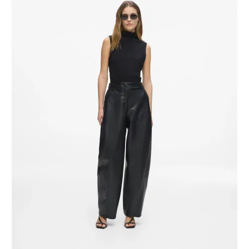 Pantalon Barrel En Simili-cuir, , , Taille: 38 - Karl Lagerfeld - Modalova
