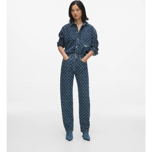 Jeans Droit Taille Haute À Imprimé Argyle, , , Taille: 2530 - KL Jeans - Modalova