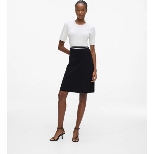 Robe En Maille Bicolore À Logo, , /, Taille: M - Karl Lagerfeld - Modalova