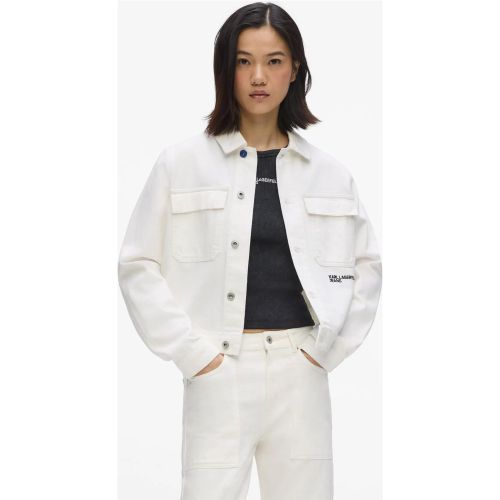Veste En Denim Blanche Classique, , , Taille: Xs - KL Jeans - Modalova