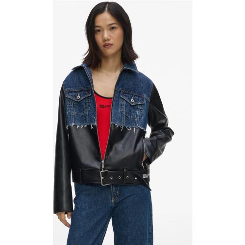 Veste En Denim Et Simili-cuir, , -, Taille: Xs - KL Jeans - Modalova