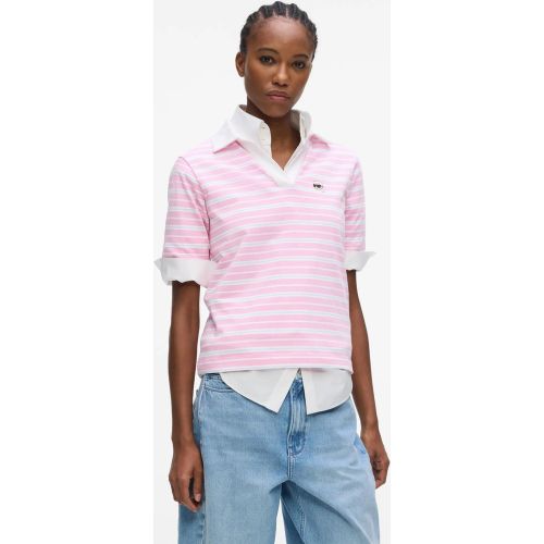 Polo À Rayures Ikon, , -, Taille: Xs - Karl Lagerfeld - Modalova