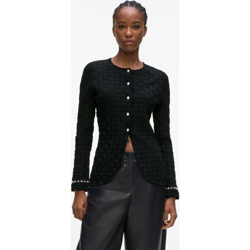 Cardigan À Col Rond Orné De Perles Fantaisie, , , Taille: Xs - Karl Lagerfeld - Modalova
