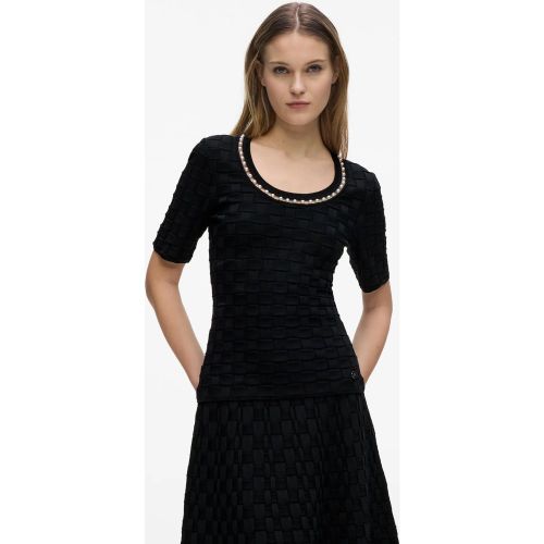 Haut En Maille Avec Col Orné De Perles Fantaisie, , , Taille: Xs - Karl Lagerfeld - Modalova