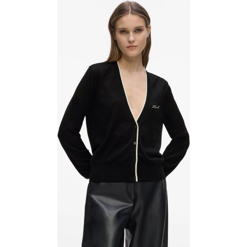 Cardigan En Laine Mérinos, , , Taille: Xs - Karl Lagerfeld - Modalova