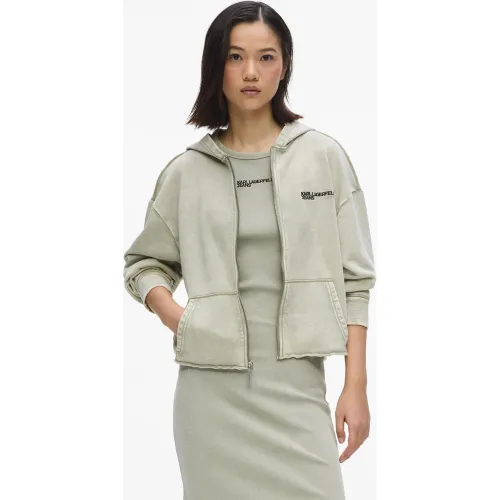 Sweat À Capuche Zippé Délavé, , , Taille: Xs - KL Jeans - Modalova