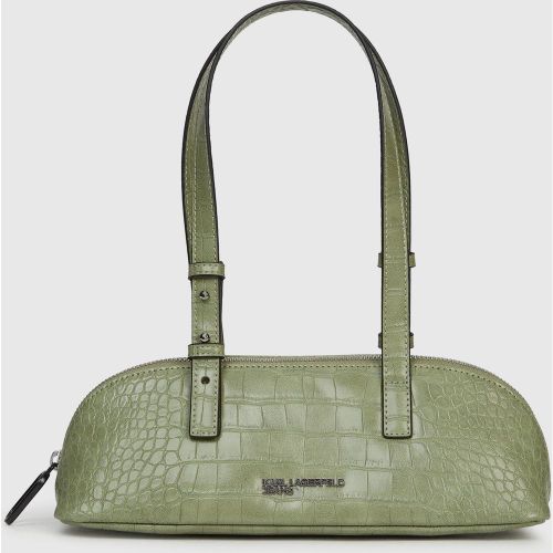 Sac Porté Épaule De Forme Allongée En Croco, , , Taille: One Size - KL Jeans - Modalova