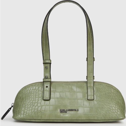 Sac Porté Épaule De Forme Allongée En Croco, , , Taille: One Size - KL Jeans - Modalova