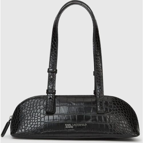 Sac Porté Épaule De Forme Allongée En Croco, , , Taille: One Size - KL Jeans - Modalova