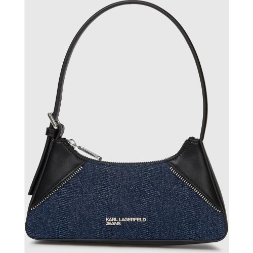Sac Porté Épaule En Denim Et Simili-cuir Rebel, , -, Taille: One Size - KL Jeans - Modalova