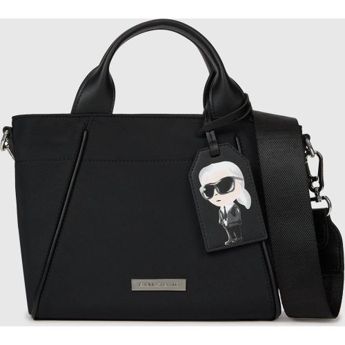 Petit Sac En Toile Ikon Avec Étiquette En Nylon, , , Taille: One Size - Karl Lagerfeld - Modalova