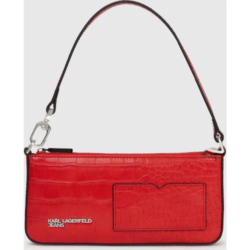 Pochette Croco Transformable, , Rouge À Haut Risque, Taille: One Size - KL Jeans - Modalova