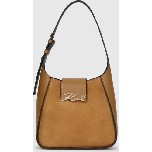 Sac Hobo En Daim K/signature, , , Taille: One Size - Karl Lagerfeld - Modalova