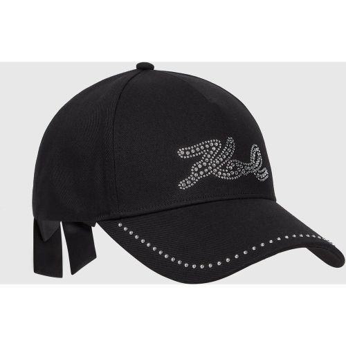 Casquette K/signature Avec Strass Et Ruban, , , Taille: One Size - Karl Lagerfeld - Modalova
