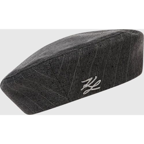 Béret K/autograph Avec Rayures Fines, , , Taille: One Size - Karl Lagerfeld - Modalova