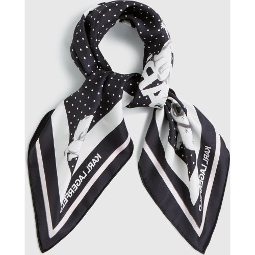 Écharpe En Soie Ikon Choupette, , , Taille: One Size - Karl Lagerfeld - Modalova