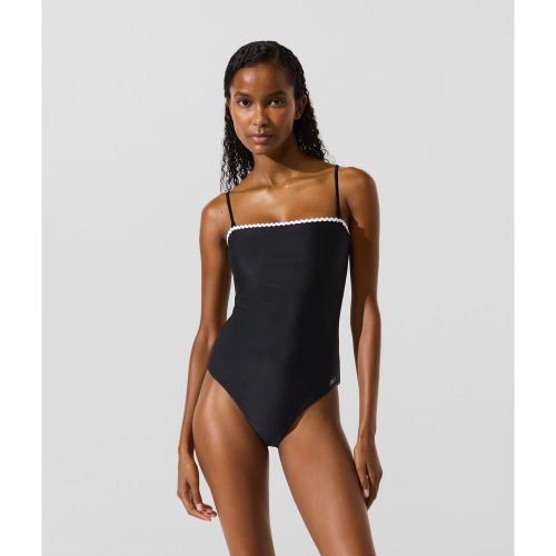 Maillot De Bain À Bords Festonnés, , , Taille: Xs - Karl Lagerfeld - Modalova