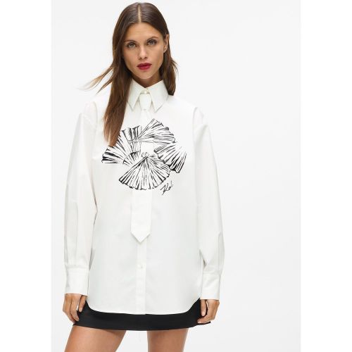 Chemise En Popeline Avec Cravate, , , Taille: 38 - Karl Lagerfeld - Modalova