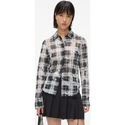 Chemise En Mesh À Carreaux, , Imprimé Intégral À Carreaux Délavés Noirs, Taille: Xs - KL Jeans - Modalova