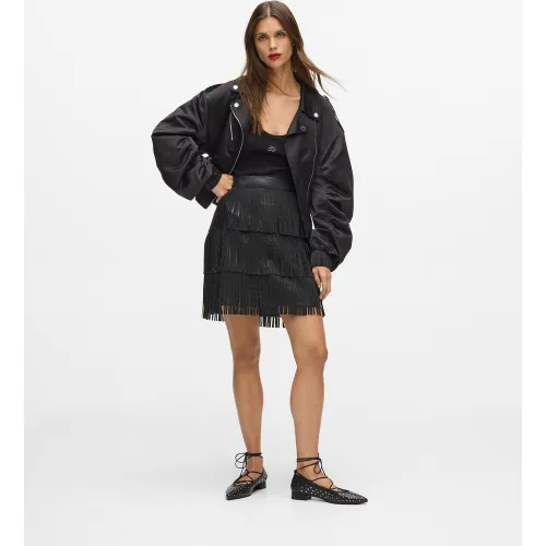 Mini-jupe À Franges, , , Taille: 38 - Karl Lagerfeld - Modalova
