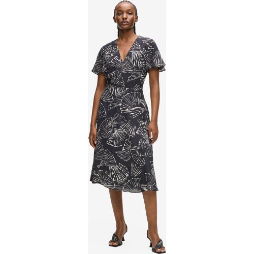 Robe À Col En V Imprimé Éventail, , , Taille: 38 - Karl Lagerfeld - Modalova