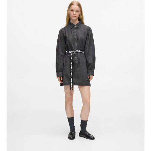 Robe Ceinturée En Denim, , , Taille: Xs - KL Jeans - Modalova