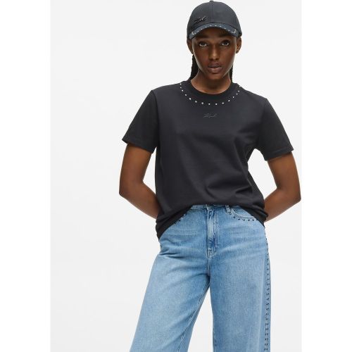 T-shirt Signature Avec Boutons, , , Taille: Xs - Karl Lagerfeld - Modalova