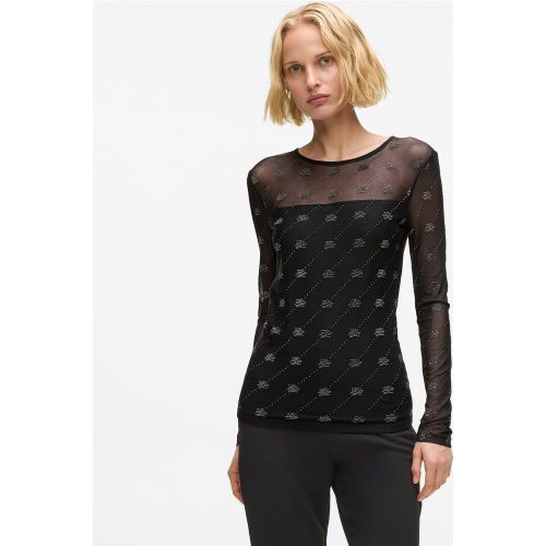 Top En Maille Avec Strass Et Autograph, , , Taille: Xs - Karl Lagerfeld - Modalova