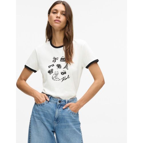 T-shirt Avec Breloques Karl, , , Taille: Xs - Karl Lagerfeld - Modalova