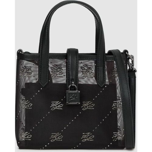 Tote Bag À Strass Avec Cadenas K/autograph, , , Taille: One Size - Karl Lagerfeld - Modalova