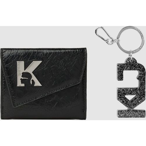 Coffret Cadeau Avec Portefeuille Et Porte-clé Géométrique, , , Taille: One Size - KL Jeans - Modalova