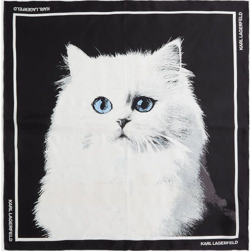 Écharpe En Soie Ikon Choupette, , , Taille: One Size - Karl Lagerfeld - Modalova