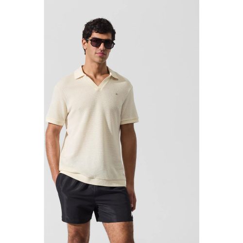 Polo En Crochet Avec Monogram Métallique, , , Taille: S - Karl Lagerfeld - Modalova