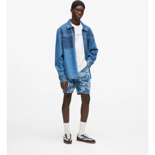 Short En Denim Monogram Décontracté, , , Taille: 28 - KL Jeans - Modalova
