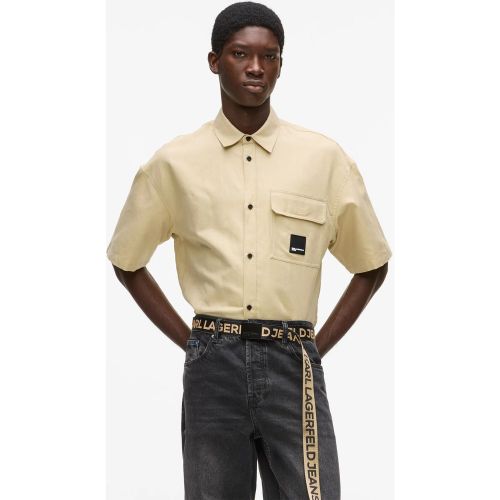 Chemise À Manches Courtes En Lin Mélangé, , , Taille: Xs - KL Jeans - Modalova